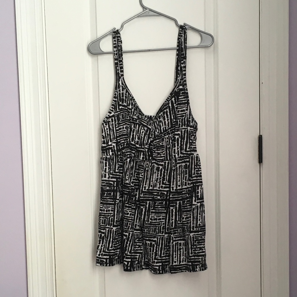 Torrid Black and white strap Blouse